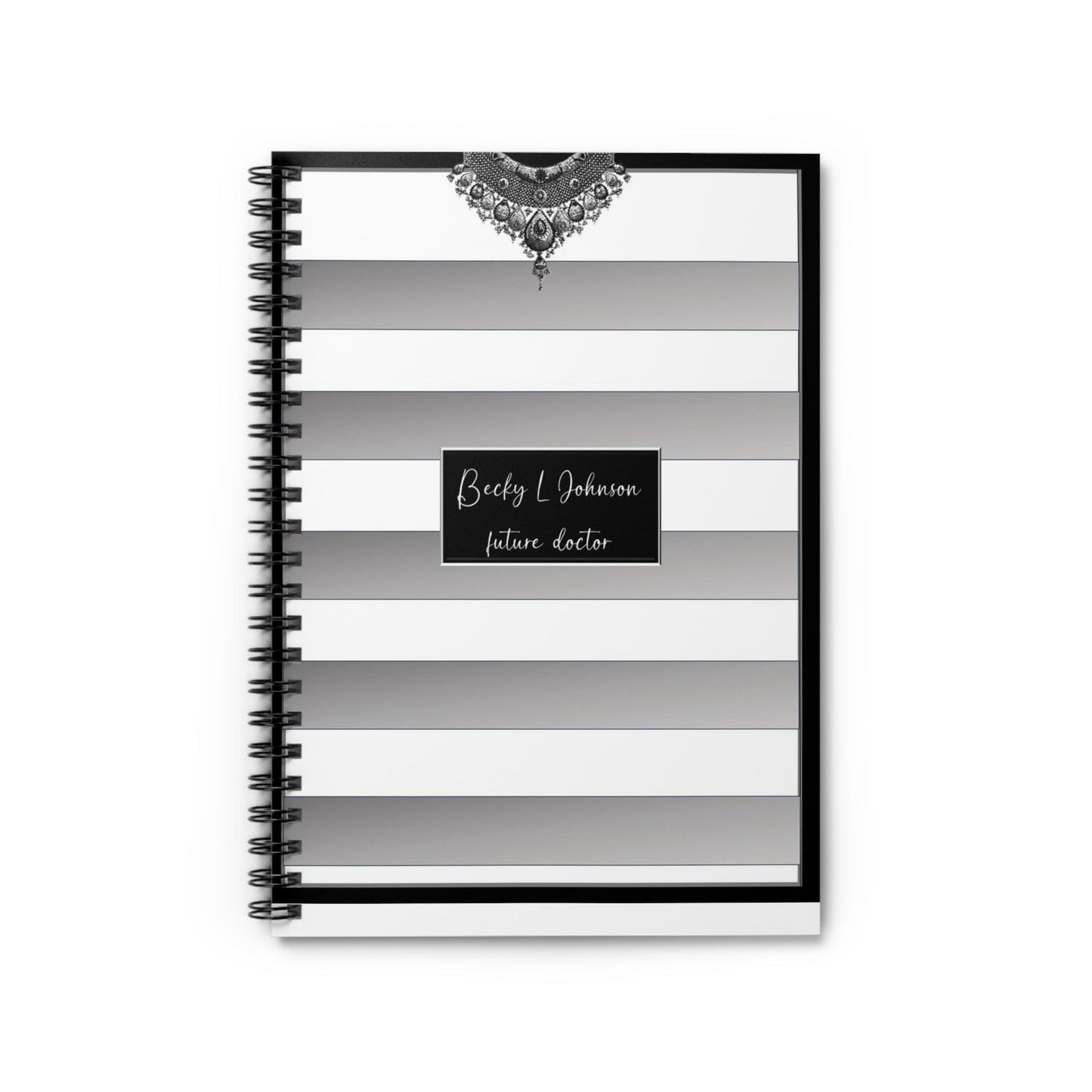 Spiral Personalized Notebook: Shopping lists, school notes or poems - 118 page spiral notebook with ruled line paper.