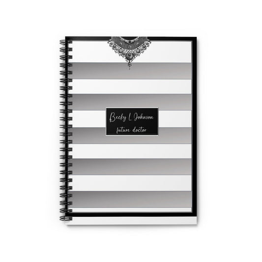 Spiral Personalized Notebook: Shopping lists, school notes or poems - 118 page spiral notebook with ruled line paper.