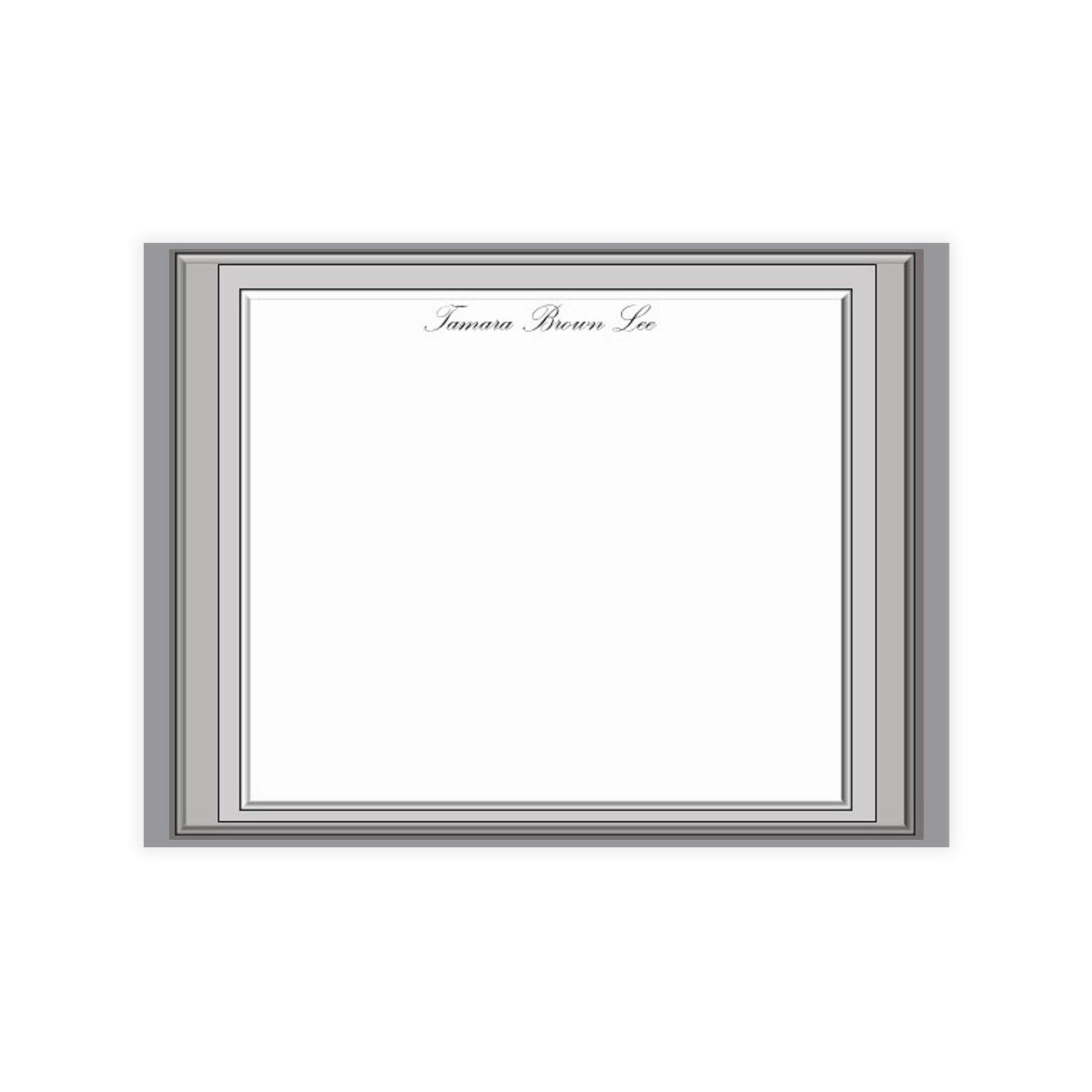 Personalized Note Card: Add a Personal Touch with Customized Stationery for Every Occasion. Shades of Gray Notecard