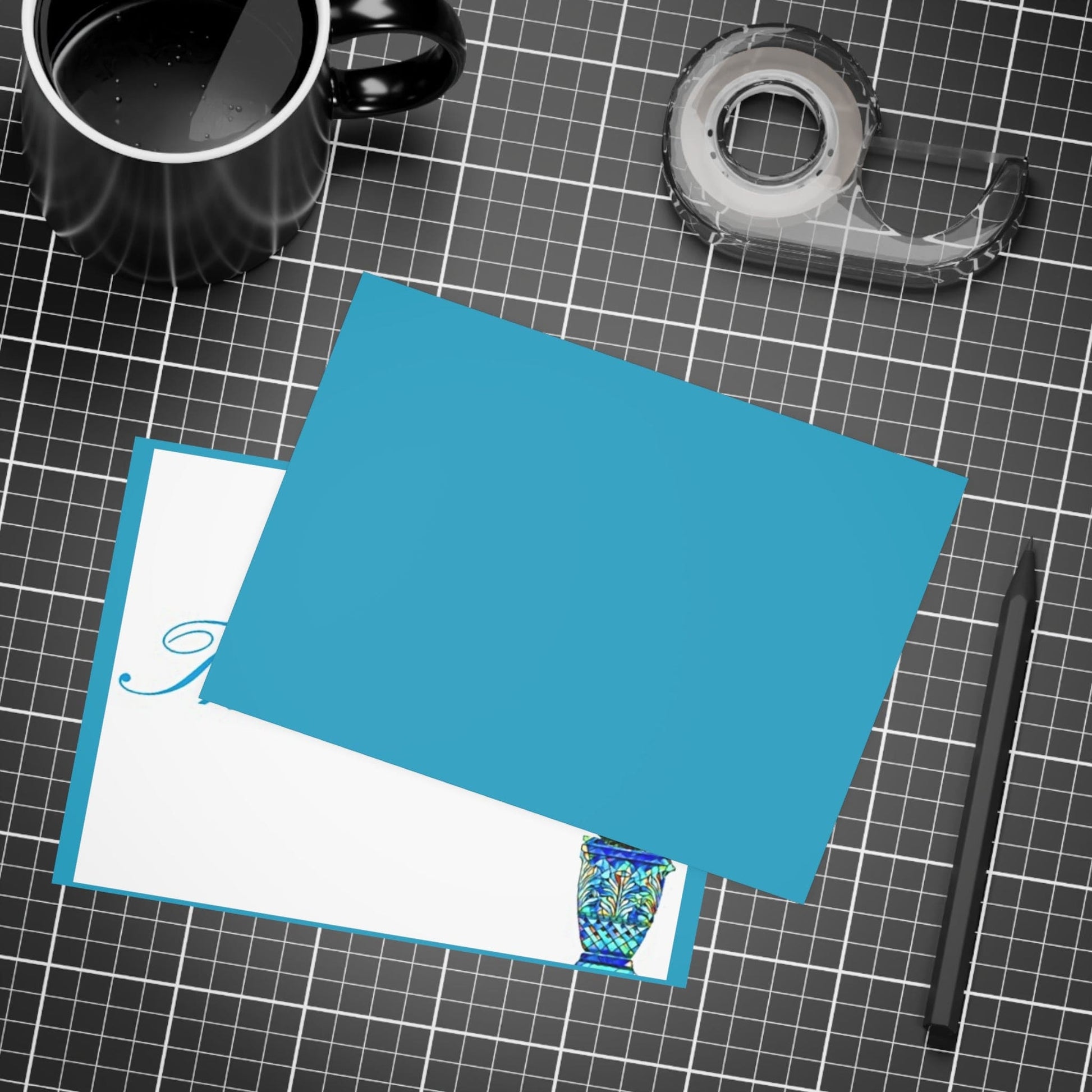 Personalized Note Card: Add a Personal Touch with Customized Stationery for Every Occasion. Gracias Teal Notecard