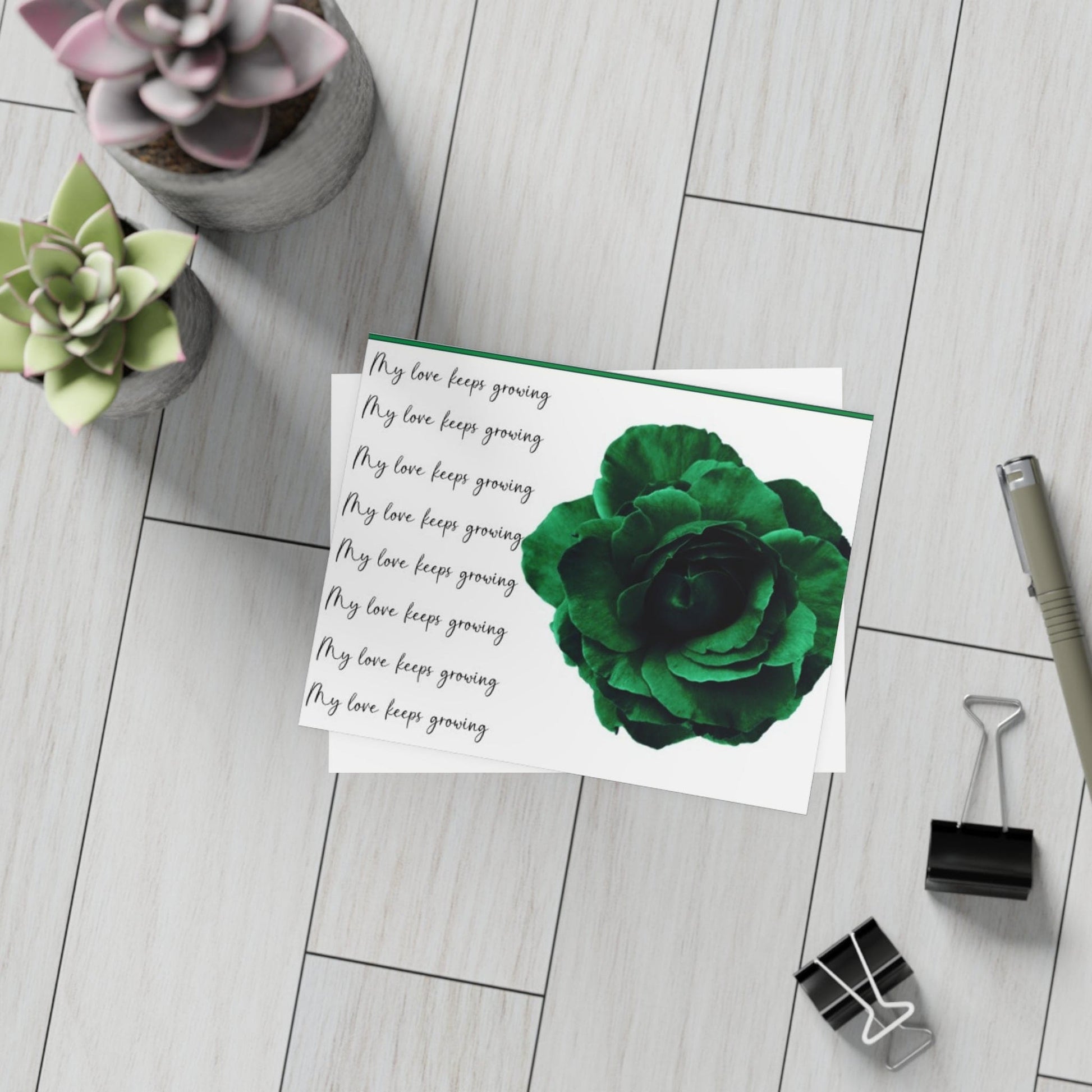 Personalized Note Card: Add a Personal Touch with Customized Stationery for Every Occasion. My Love keeps Growing Notecard