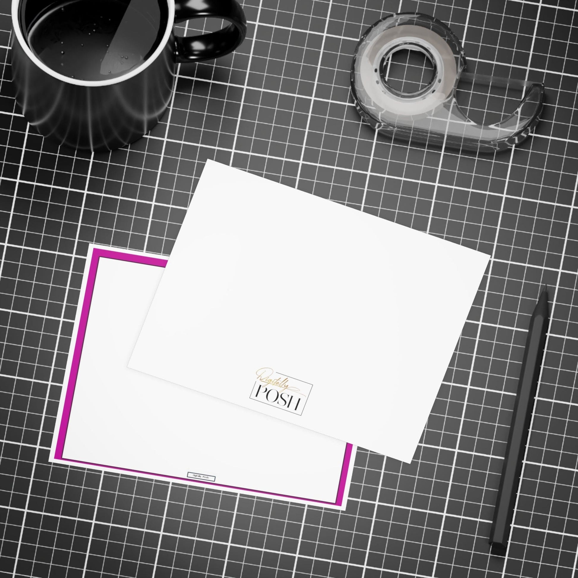 Personalized Note Card: Add a Personal Touch with Customized Stationery for Every Occasion. Pink Stamp Notecard Bundles (envelopes included)