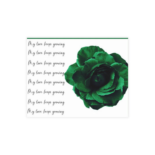 Personalized Note Card: Add a Personal Touch with Customized Stationery for Every Occasion. My Love keeps Growing Notecard