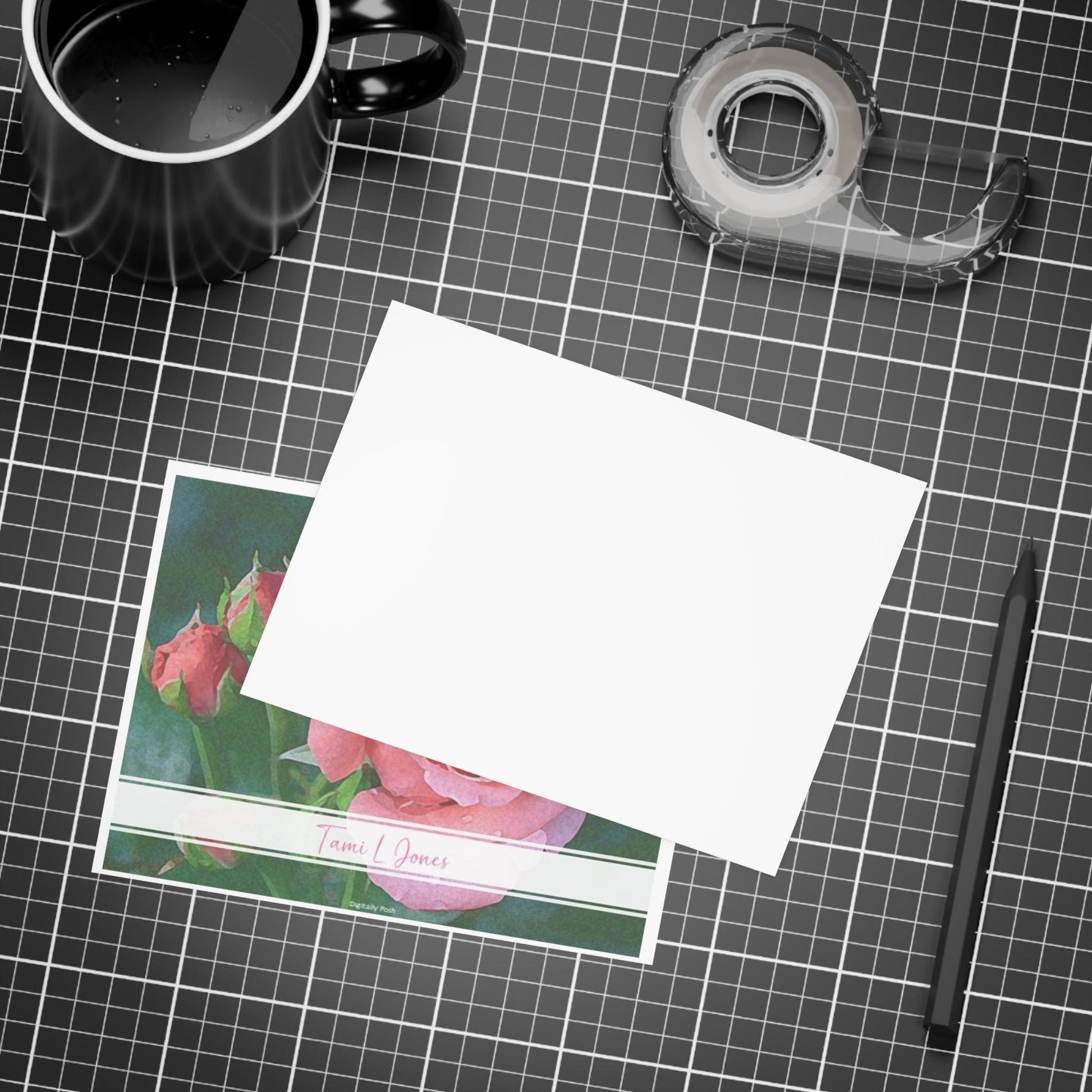 Personalized Note Card: Add a Personal Touch with Customized Stationery for Every Occasion. Pink Rose Notecard Bundles (envelopes included)