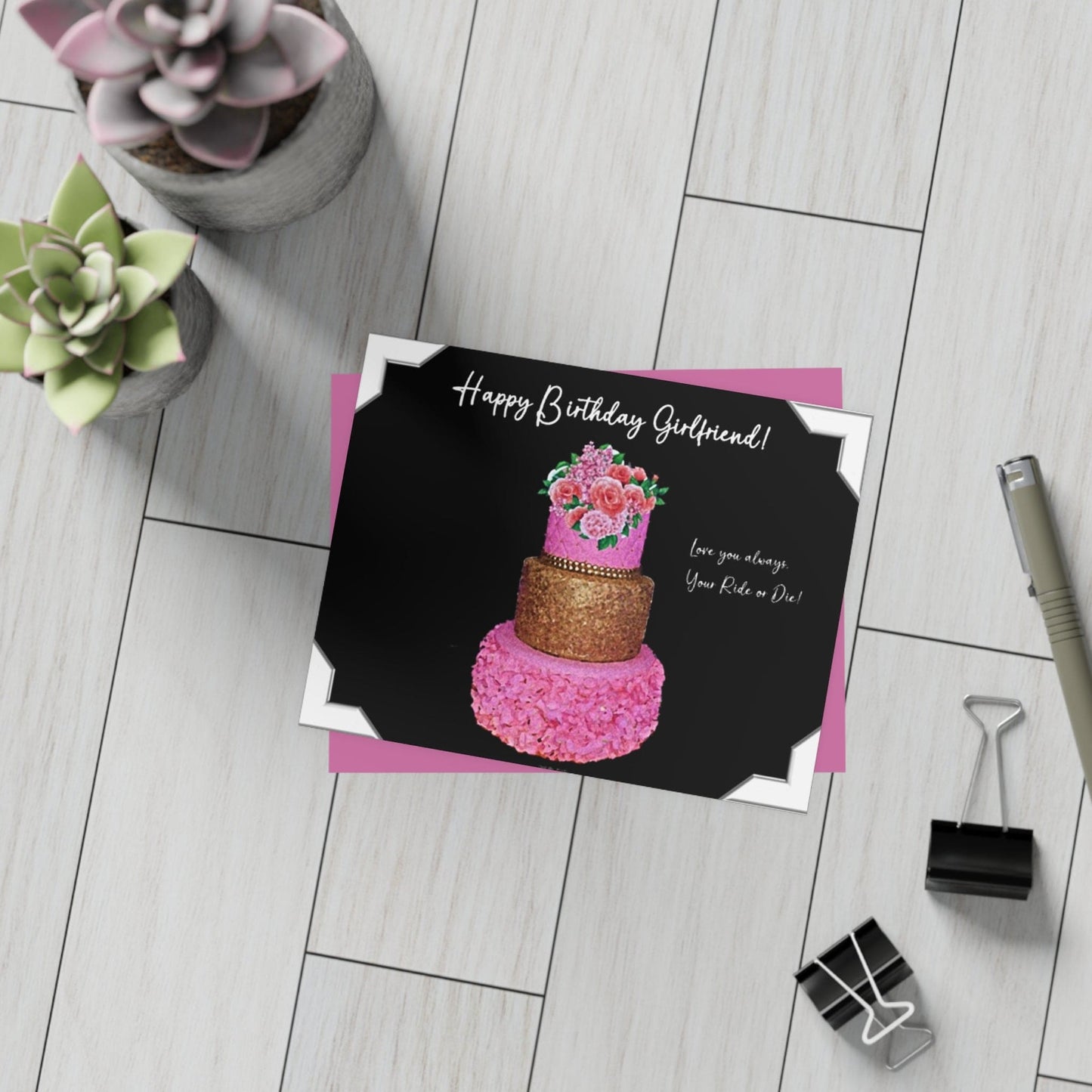 Personalized Note Card: Add a Personal Touch with Customized Stationery for Every Occasion. Happy Birthday Girlfriend Notecard