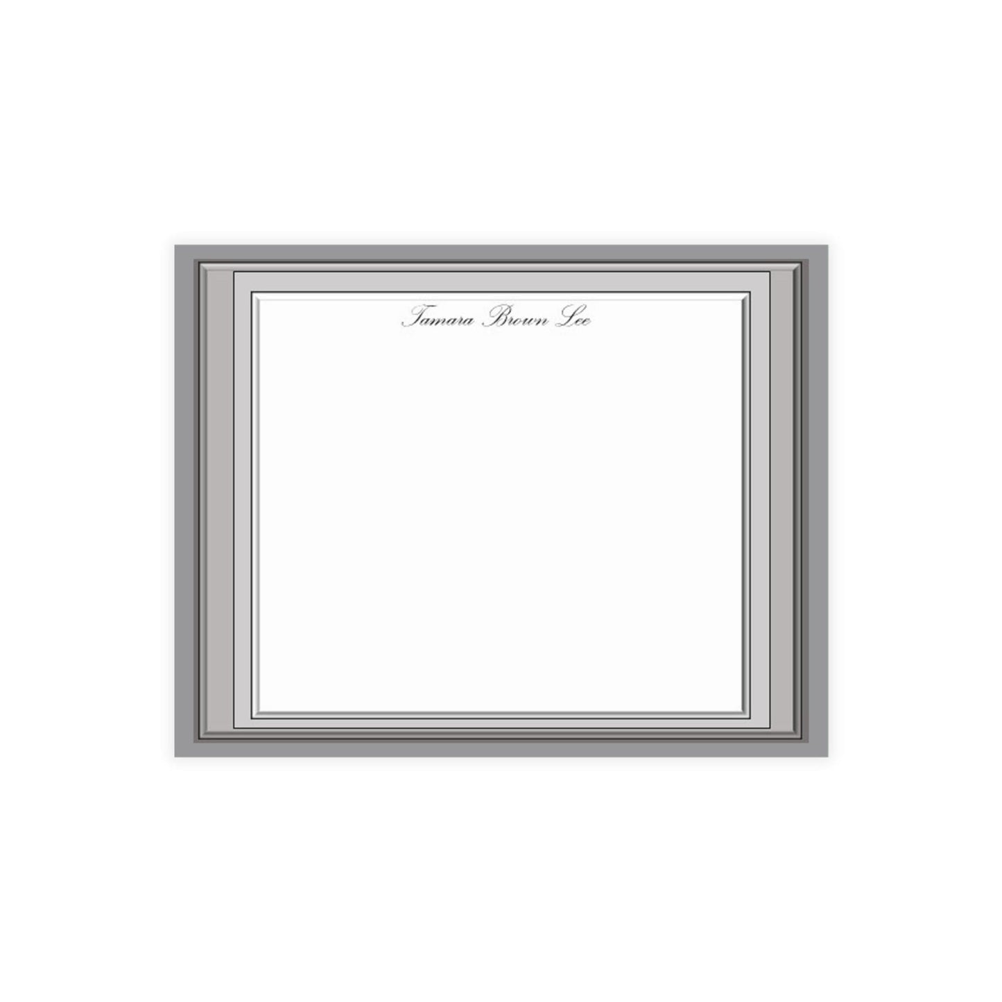 Personalized Note Card: Add a Personal Touch with Customized Stationery for Every Occasion. Shades of Gray Notecard