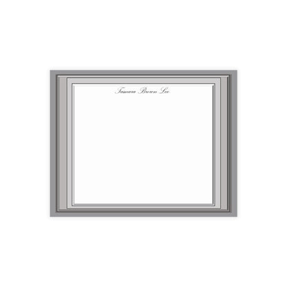 Personalized Note Card: Add a Personal Touch with Customized Stationery for Every Occasion. Shades of Gray Notecard