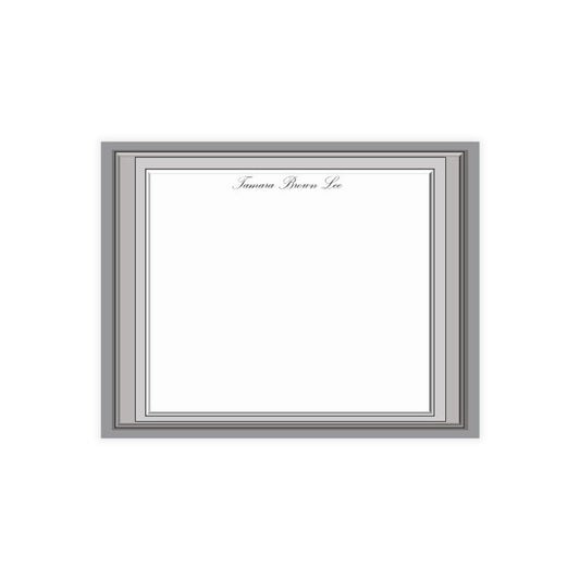 Personalized Note Card: Add a Personal Touch with Customized Stationery for Every Occasion. Shades of Gray Notecard