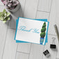 Personalized Note Card: Add a Personal Touch with Customized Stationery for Every Occasion. Gracias Teal Notecard