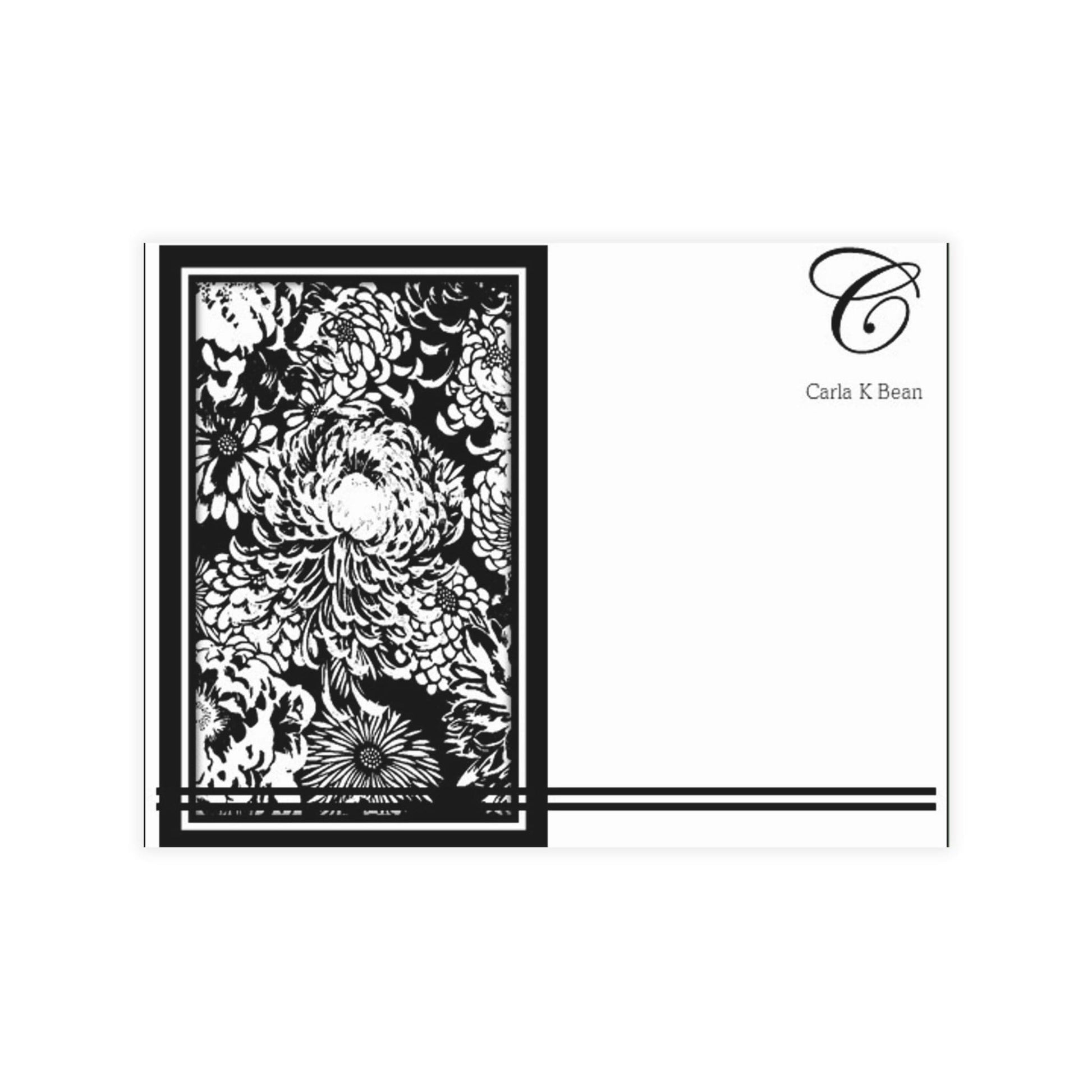 Personalized Note Card: Add a Personal Touch with Customized Stationery for Every Occasion. Blooming Flowers Notecard