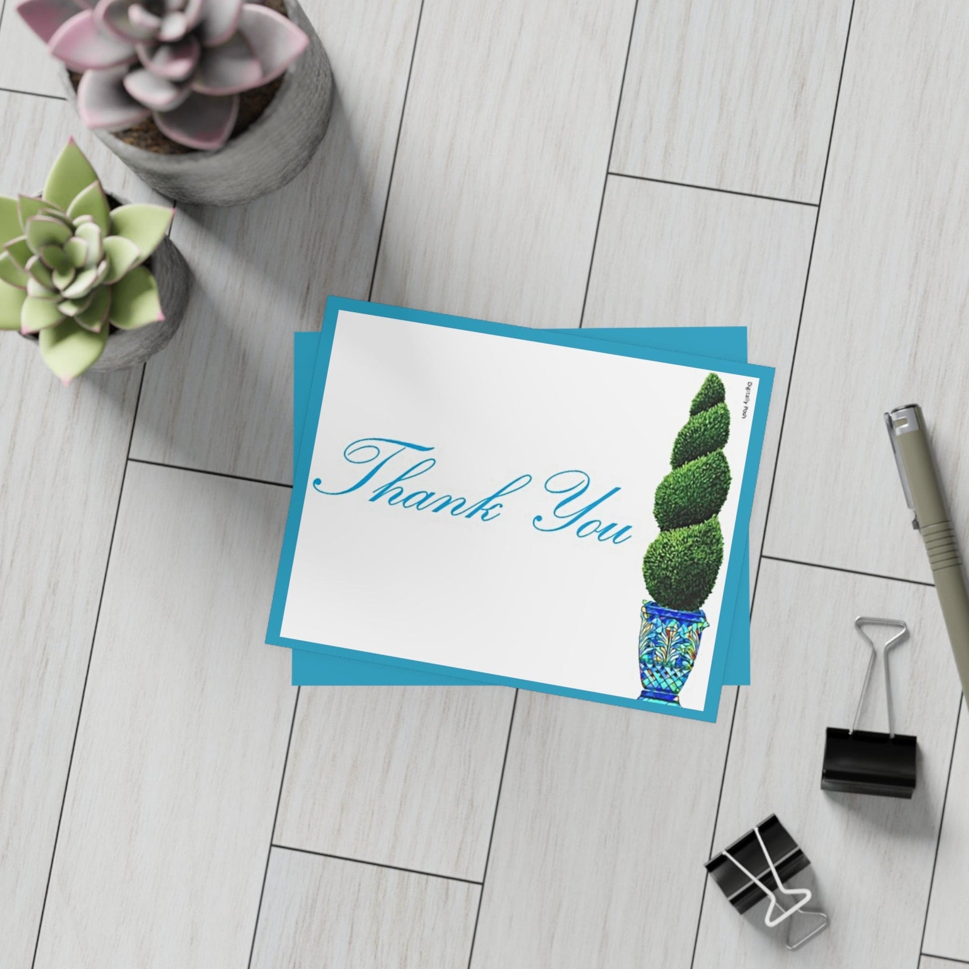 Personalized Note Card: Add a Personal Touch with Customized Stationery for Every Occasion. Gracias Teal Notecard