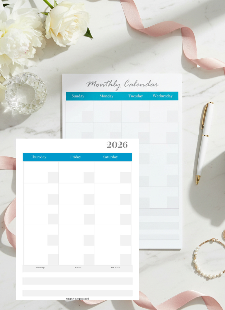 PDF Download 2026 Undated Calendar