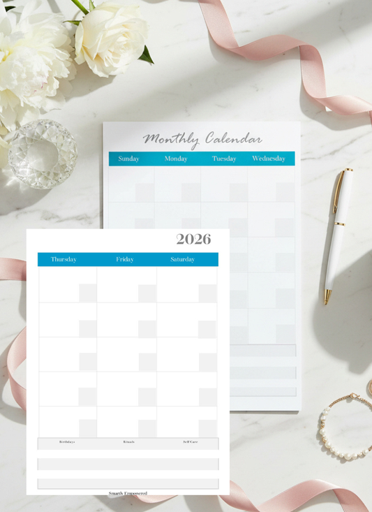 PDF Download 2026 Undated Calendar