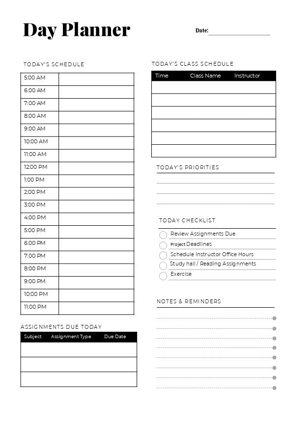 Academic Planner Library Edition