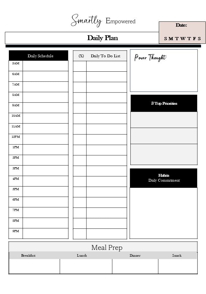 PDF Download Daily Plan