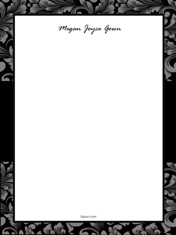 Personalized Letterhead: Make Your Mark with Custom Stationery for Professional Correspondence. Elegant Letterhead