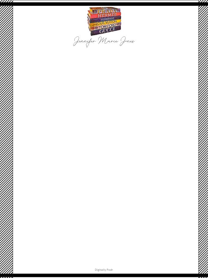 Personalized Letterhead: Make Your Mark with Custom Stationery for Professional Correspondence. Books Letterhead